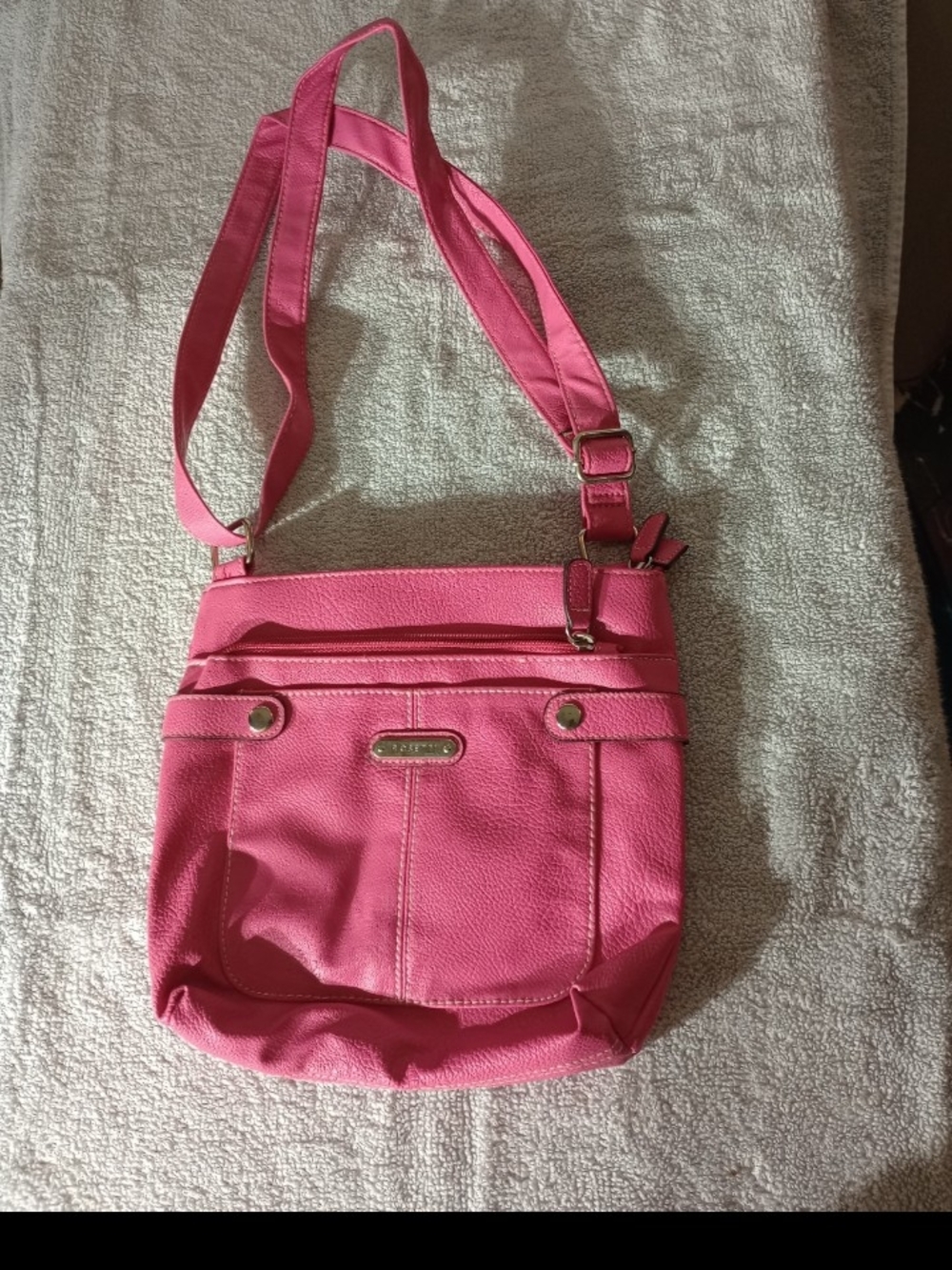 Pink Crossbody Shoulder Bag - Women's Everyday Bag